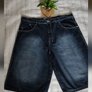 5ive Jungle Jeans Bermuda shorts Embroidery Vintage Streetwear Size 44 New Blue